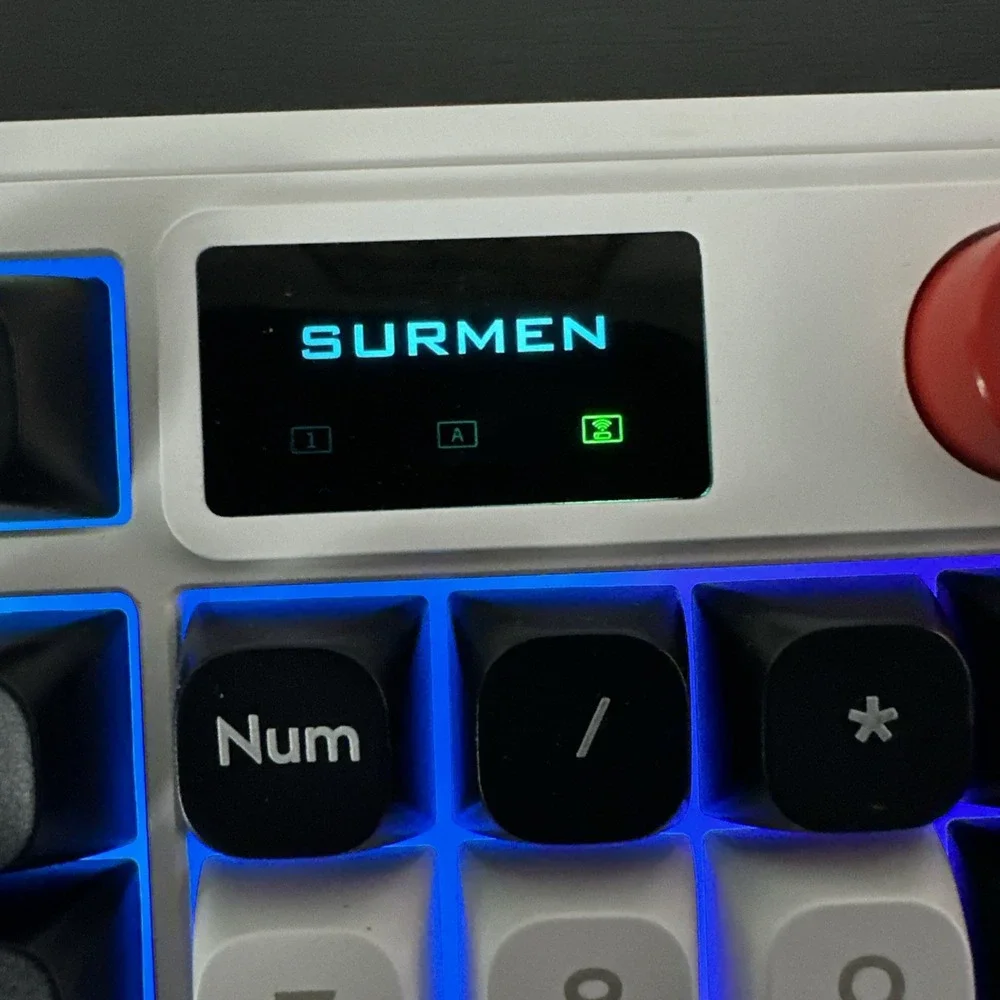 Tecware Spectre 96 RGB White Mechanical‎ Keyboard Customizable LCD Screen